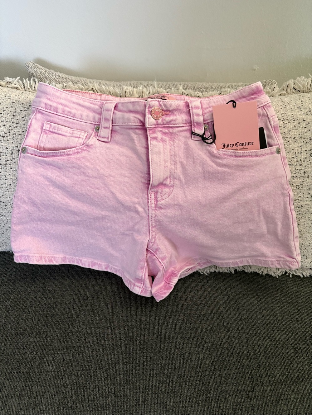 Juicy Couture Pastel Pink Denim Jean Shorts